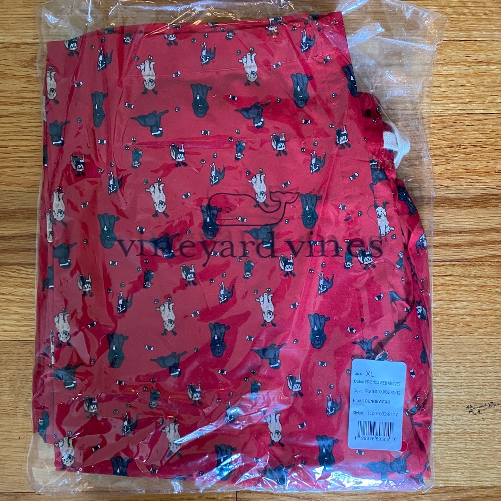 Vineyard Vines Holiday Lounge Pants-dogs XL